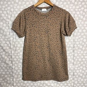 12PM Girls Short Sleeve Animal‎ Print T Shirt Dress Large 8 - Girls